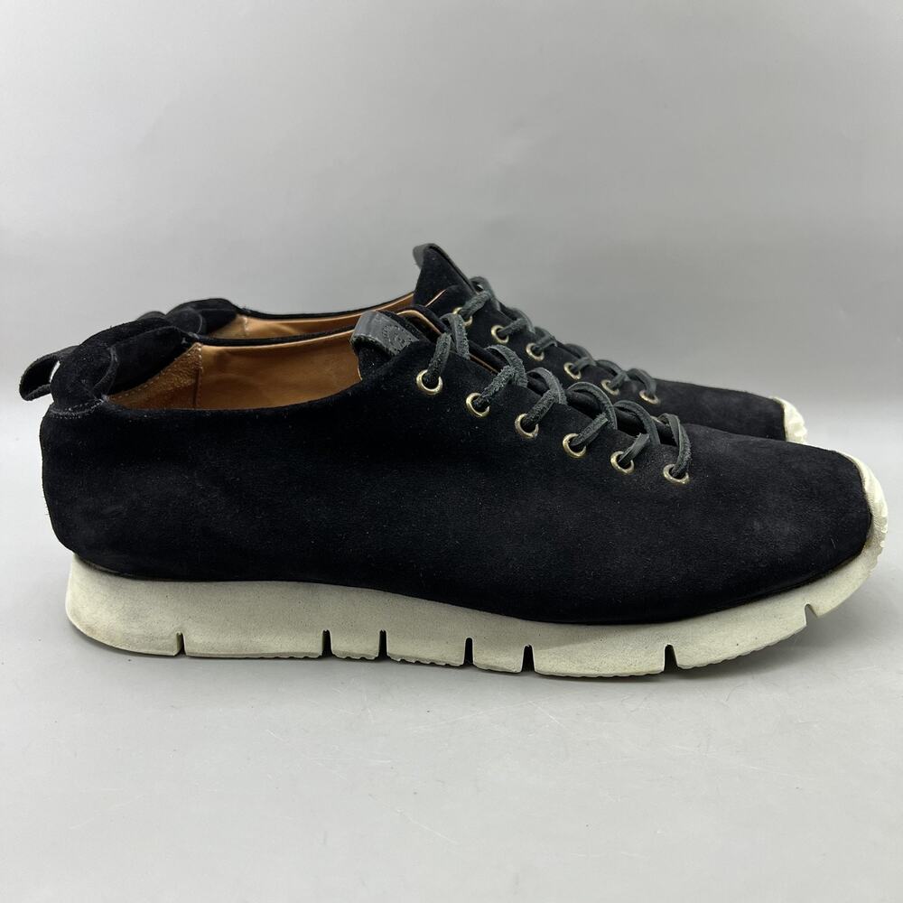 Buttero Carrera Casual Shoes Men Size 11 Black Suede Vibram Made Italy Sneakers